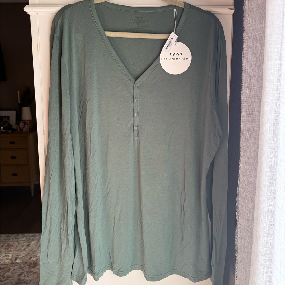 Little Sleepies Sage Long Sleeve Top